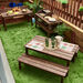 Modern Living Outdoor Table with Benches Set  hi\-res