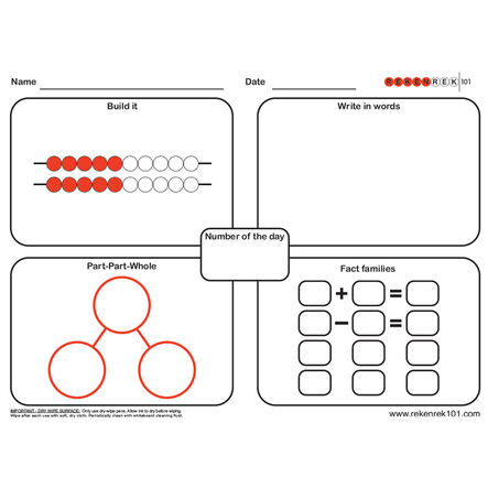 Rekenrek Practice Charts Early Number Sense Bundle  hi\-res