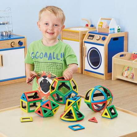 Magnetic Polydron Mathematics Recycled Set  hi\-res