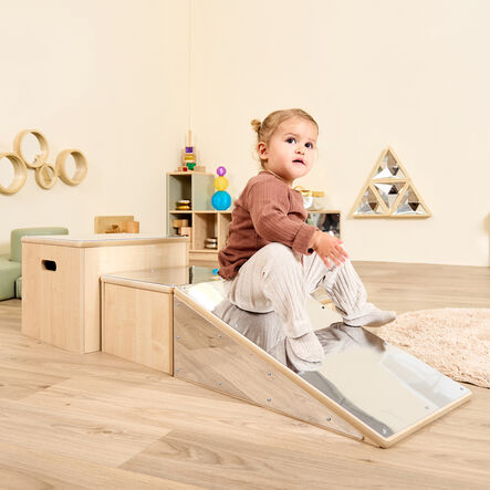 Toddler Mirrored Collection Mirrored Slope Unit  hi\-res