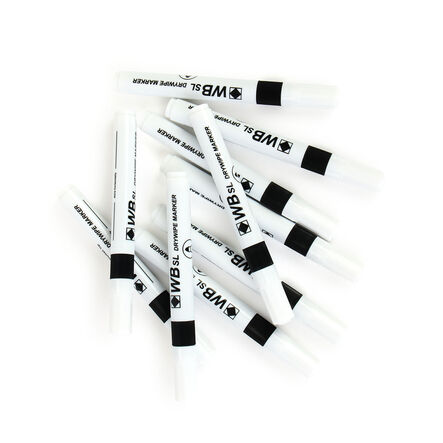 Round Barrel Drywipe Pens Bullet Tip Black  hi\-res