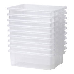Clear Shallow Tubs 9pk  hi-res