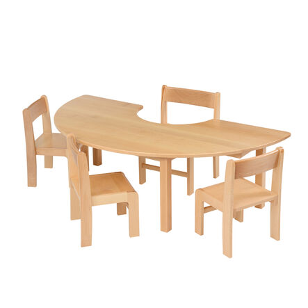 Teachers Beech Horseshoe Table H530 x W1520 x D760mm  hi\-res