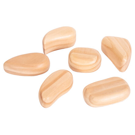 TTS Tactile Wooden Pebble Collection 6pk  hi\-res