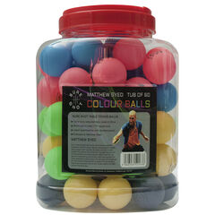 Matthew Syed Coloured Table Tennis Balls 60pk  hi-res