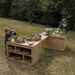 Outdoor Wooden Movable Multi Tables Unit  hi\-res