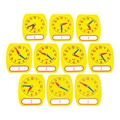 Write on Wipe Off Clock Dial 10pk  hi-res
