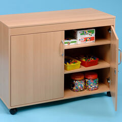 Small Beech Storage Cupboard H805 x W465 x L1010mm  hi-res