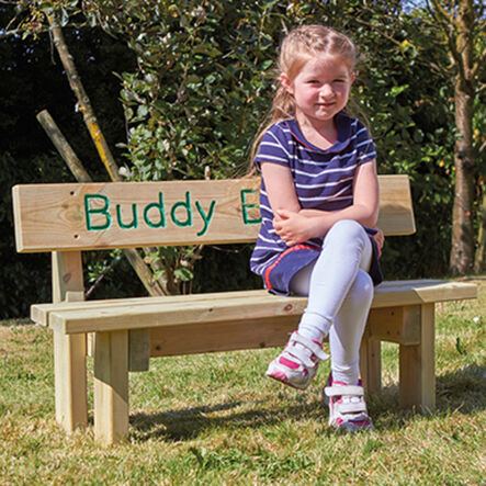 Mini Outdoor Wooden Buddy Bench  hi\-res