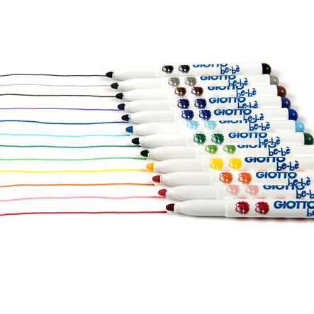 Giotto Be\-Be Super Fibre Tipped Pens Assorted 36pk  hi\-res