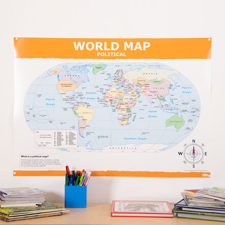 TTS Map of the World Political and Physical A1 KS2  hi\-res