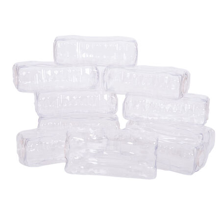 TTS Glacier Effect Clear Plastic Ice Bricks 10pk  hi\-res