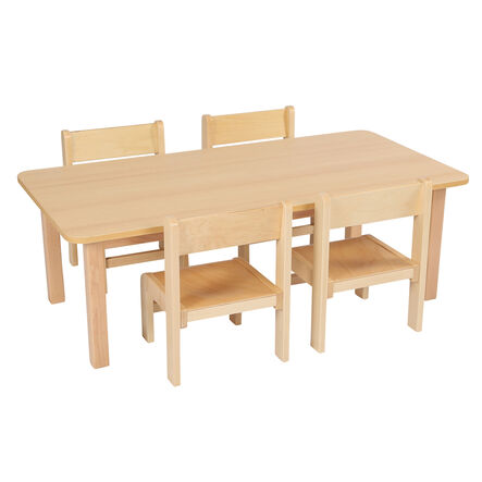 Essentials Beech Rectangular Table  hi\-res