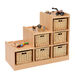 Tiered Storage Units With Wicker Baskets  hi\-res