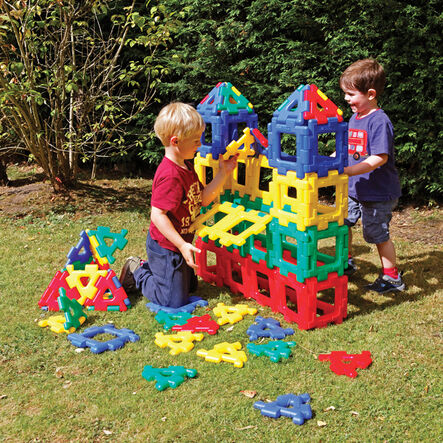 Giant Polydron Recycled Construction Class Set 80pk  hi\-res