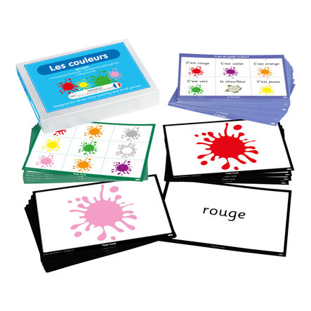 TTS French Colours Vocabulary Builder Activity Cards  hi\-res