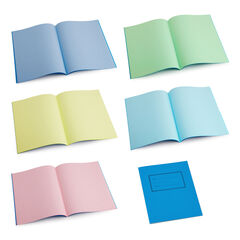A4 Tinted Exercise Book 10mm Squares Assorted 48pg 50pk  hi-res