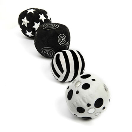 TTS Black \x26 White Soft Sensory Activity Balls 4pk  hi\-res