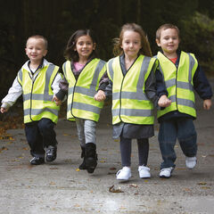 Dressing Up Construction High Vis Safety Vests 4pk  hi-res