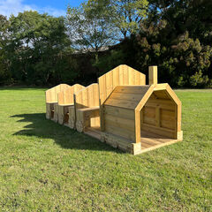 Large Outdoor Wooden Timber Train  hi-res