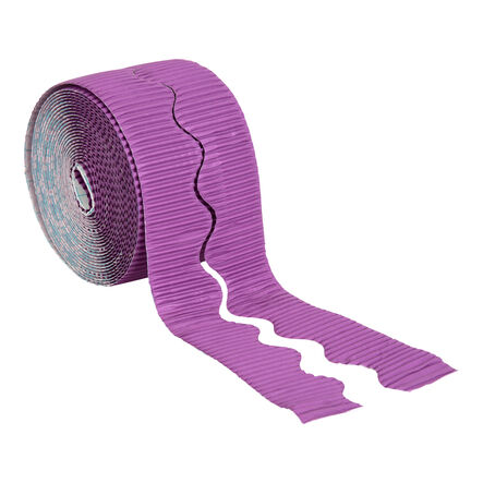 TTS Scalloped Corrugated Border Roll Violet 15m x 57mm Violet hi\-res
