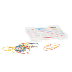 RE-Plastic&reg; Stackable Small Transparent Geoboard - 6pk  hi-res