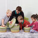 TTS Colourful Nesting Seagrass Storage Baskets 3pk  hi\-res