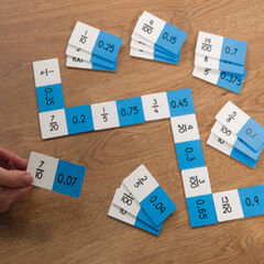Fraction and Decimal Equivalence Dominoes Set 24pcs  hi-res
