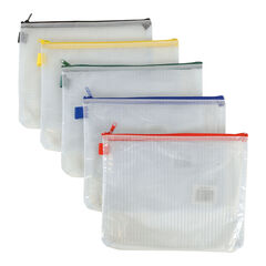 Flipfile Heavy Duty Mesh Zip Wallet Bags 5pk  hi-res