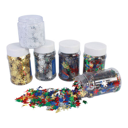 Tub of Christmas Sequins Assorted 100g  hi\-res