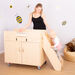 TTS Walk Up Changing Unit Maple \x26 Antibac Mat in Grey Grey hi\-res