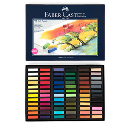 Faber Castell Half Length Soft Pastels Assorted 72pk  hi\-res