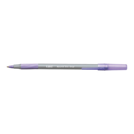 Bic Purple Round Stic Grip Ballpoint Pens 40pk  hi\-res
