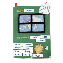 Soft Fabric Weather Wall Chart with Motifs W36 x L55cm  hi-res