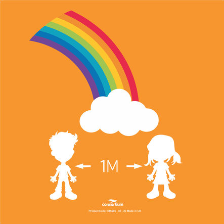 TTS 1m Social Distancing Floor Stickers  hi\-res