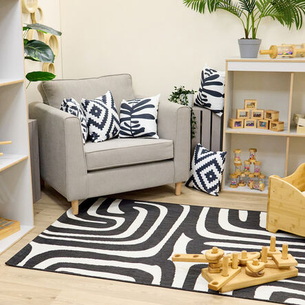 Graphic Soft Furnishings Square Rug  hi\-res