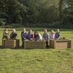 Outdoor Wooden Planter  hi-res