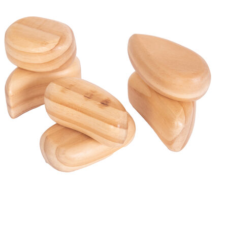 TTS Tactile Wooden Pebble Collection 6pk  hi\-res