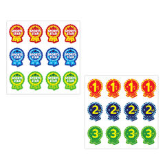 Sports Day Rosette Stickers 120pk  hi-res