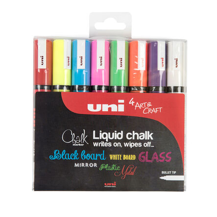 Chalk Marker Pens Assorted 8pk  hi\-res