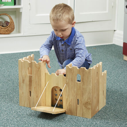 Small World Natural Wooden Castle  hi\-res