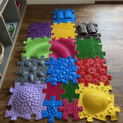 Happy Feet Textured Play Mats 16pk  hi-res