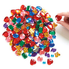 Giant Glittering Mirror Backed Acrylic Gems Assorted 700pk  hi-res