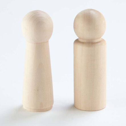 TTS Small World Natural Wooden Peg People 20pk  hi\-res