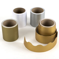 Metallic Scalloped Card Border Rolls Assorted 15m 4pk  hi-res