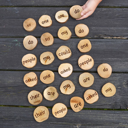 Wooden 100 High Frequency Word Pieces  hi\-res