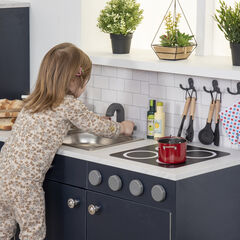 Modern Living Sink and Hob Unit Navy  hi-res