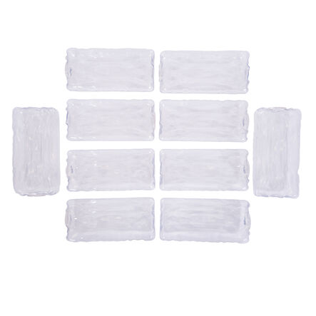 TTS Glacier Effect Clear Plastic Ice Bricks 10pk  hi\-res