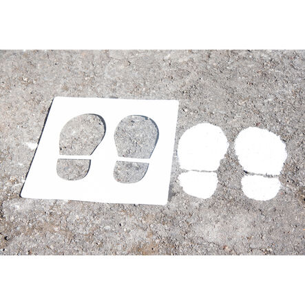 Social Distancing Playground Footprint Stencils 10pk  hi\-res