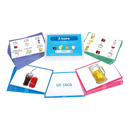 TTS French Drinks Vocabulary Builder Activity Cards  hi\-res